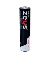 ZEUS BATTERY PRODUCTS ZEUS AAA Battery, 1.5 V, AAA, AAA, Alkaline, 1.32 Ah, Raised Positive and Flat Negative