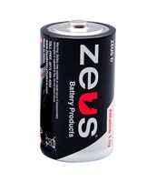 ZEUS BATTERY PRODUCTS ZEUS D Battery, 1.5 V, D, Alkaline, 18.4 Ah, Raised Positive and Flat Negative, 1