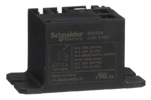 SCHNEIDER ELECTRIC/LEGACY RELAY 9AS7D5 Relevador de Potencia, SPDT, 5 VDC, 30 A, Harmony 9A Series, Montaje en Panel, Sin Enclavamiento