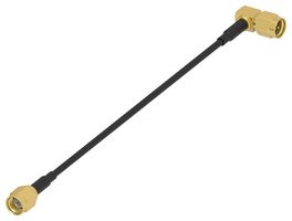 TE CONNECTIVITY L000869-02 RF / Coaxial Cable Assembly, 12 ", 304.8 mm, RG316, SMA Straight Plug, SMA Right Angle Plug