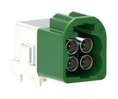 AMPHENOL RF FM4-NERP-PCB-1 RF / Coaxial Connector, Quad Port, E-Code, Mini FAKRA Coaxial, Right Angle Plug