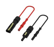 CAL TEST ELECTRONICS CT4503 Test Lead Set, MC4, 4mm Sheathed Banana Plug, 1.5 kVDC, 36 A, Black, Red, 1 m