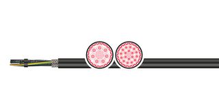 TKD KABEL 1004329-100F Multiconductor Cable, 2-Norm Tray, Shielded, 4 Conductor, 16 AWG, 1.5 mm², 100 ft, 30.48 m