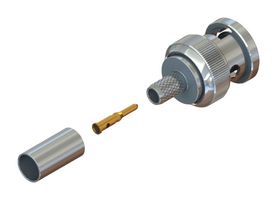 CAL TEST ELECTRONICS CT4506 RF / Coaxial Connector, BNC Coaxial, Straight Plug, Crimp, 50 ohm, RG58, Brass