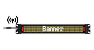 BANNER ENGINEERING SD50P300WSR2QP Status Display, White LED, 12 to 30 VDC, 2.4 GHz, Cable with 4 Pin M12 Connector, IP65