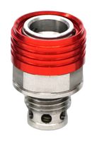 AMPHENOL INDUSTRIAL MQDS-04TMB03-R000 Liquid Cooling Connector, Red Ring, Stainless Steel Body, Socket, Size 04, Quick Disconnect