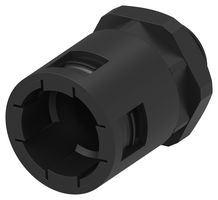 TE CONNECTIVITY 2500401-4 Conduit Connector, 21.2mm Size, M20 x 1.5, Straight, Nylon 6 (Polyamide 6), Black, 46.4 mm, IP66