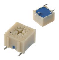 BOURNS 3361P-1-501GLF Trimmer, Single Turn, Cermet, Top Adjust, 500 ohm, Surface Mount, 1 Turns