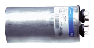 CAPCOM 97F8065 Motor Run Capacitor, Metallized PP, Can, 30 µF, ± 6%, Panel Mount, 370 V