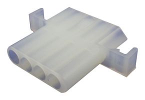 MOLEX 03-09-1041 Connector Housing, Single Row, Mounting Ears, Standard .093" 1490 Series, Receptacle, 4 Positions