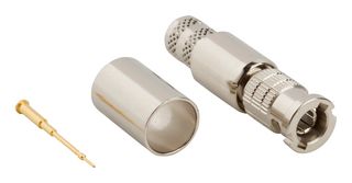 AMPHENOL RF 034-1104-12G RF / Coaxial Connector, HD BNC Coaxial, Straight Plug, Crimp, 75 ohm, Belden 4794R