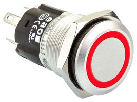 EAO 82-4151.0113 LED Panel Mount Indicator, Red, 12 V, 16 mm, 14 mA, IP65, IP67