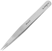 EXCELTA 00D-SA-SE-ET Tweezers, Precision, Straight, Pointed, 131.25 mm, Stainless Steel
