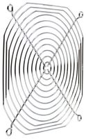 ORION FANS G180-12 Fan Finger Guard, Steel - Wire Form, 180mm Axial Fans, 152.2 mm, Bright Nickel Chrome