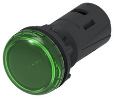 ALCOSWITCH - TE CONNECTIVITY ILE22240GS LED Panel Mount Indicator, Screw Terminal, Green, 240 VAC, 22.5 mm, IP20, IP65