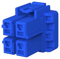 TE CONNECTIVITY - AMP 2-1376392-3 Heavy Duty Connector Base, 4 Pos, 2 Row, Blue, Power Key 5.0 Series, Cable Mount