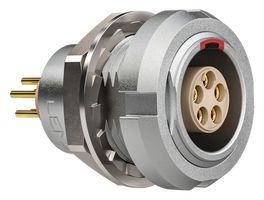 LEMO ECG.0B.305.CLN Conector Circular, Standard Circular Connector, 0B Series, Hembra de Montaje Panel, 5 Contactos