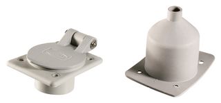 HUBBELL WIRING DEVICES HBL61CM65 Power Entry Connector, Power Entry, 20 A, Grey, Nylon (Polyamide) Body, 125 V
