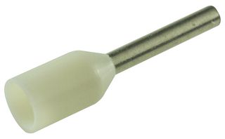 MULTICOMP PRO E0508-WHITE Wire Ferrule, Single Wire, 22 AWG, 0.5 mm², 8 mm, White, E Series