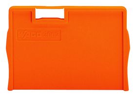 WAGO 2002-1294 Accessory, Orange, Wago TOPJOB S 2002 Series Rail Mount Terminal Blocks, End and Intermediate Plate