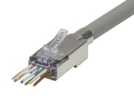 PLATINUM TOOLS 105029 Modular Connector, RJ45 Plug, 1 x 1 (Port), 8P8C, Cat6a, Cable Mount