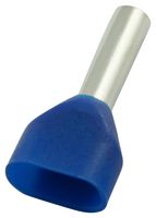 MULTICOMP PRO MP016959 Wire Ferrule, Twin Wire, 14 AWG, 5 mm², 10 mm, Blue