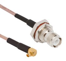 AMPHENOL RF 095-900-622-012 Cable RF / Coaxial ensamblado, Frecuencia de 6GHz, 12 ", 304.8 mm, RG178, MMCX Macho Ángulo Recto