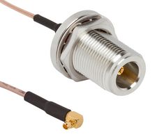 AMPHENOL RF 095-900-626-018 RF / Coaxial Cable Assembly, 6GHz Frequency, 18 ", 457.2 mm, RG178, MMCX Right Angle Plug