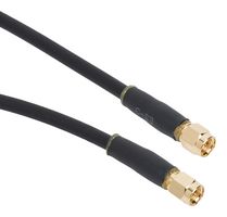 AMPHENOL RF 095-902-619-024 RF / Coaxial Cable Assembly, 3GHz Frequency, 24 ", 609.6 mm, RG58 High Flex, SMA Plug, SMA Plug