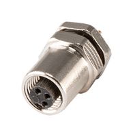 SAME SKY CDM504-04A-FP-R505-67 Sensor Connector, CDM504 Series, M5, Male, 4 Positions, Solder Pin, Straight Panel Mount