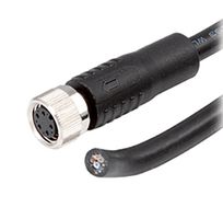 SAME SKY CDM816-05B-01FST-1M-67 Sensor Cable, B Coded, M8 Receptacle, Free End, 5 Positions, 1 m, 3.3 ft, CDM816 Series