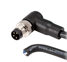 SAME SKY CDM817-04A-01MRA-2M-67 Sensor Cable, A Coded, 90° M8 Plug, Free End, 4 Positions, 2 m, 6.6 ft, CDM817 Series