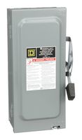 SQUARE D BY SCHNEIDER ELECTRIC D222N Safety Interlock Switch, Fusible, NEMA 1, DPST, 240 V, 60 A