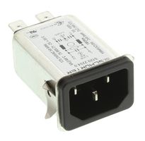SCHURTER 5120.2204.0 Módulo de entrada energía IEC filtrado, IEC C14, 6 A, 250 VAC