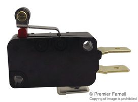 E-SWITCH LS0851505F250C1A Microswitch, Snap Action, Short Roller Lever, SPDT, Quick Connect, 15 A