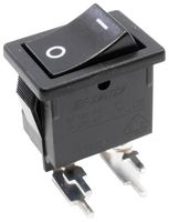 E-SWITCH R1973BBLKBLKGR0 Rocker Switch, Off-On, DPST, Non Illuminated, Through Hole, Right Angle, Black, R1973 Series