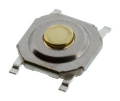 E-SWITCH TL3342F260QG Tactile Switch, TL3342 Series, Top Actuated, Surface Mount, Round Button, 260 gf, 50mA at 12VDC