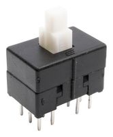 E-SWITCH TL4201EEXA Pushbutton Switch, Subminiature, TL4201 Series, 4PDT-DB, On-On, Plunger for Cap