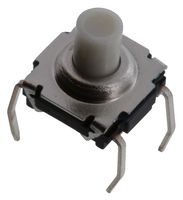 E-SWITCH TL6100CF130QP Tactile Switch, TL6100 Series, Top Actuated, Through Hole, Round Button, 130 gf, 50mA at 12VDC