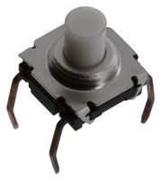 E-SWITCH TL6100CF300QP Tactile Switch, TL6100 Series, Top Actuated, Through Hole, Round Button, 300 gf, 50mA at 12VDC