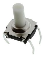 E-SWITCH TL6100DF160QP Tactile Switch, TL6100 Series, Top Actuated, Through Hole, Round Button, 160 gf, 50mA at 12VDC