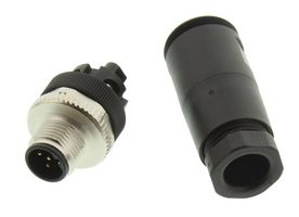 TURCK BSWS 8151-0 Sensor Connector, M12, Plug, 5 Contacts, Screw Pin, Straight Cable Mount