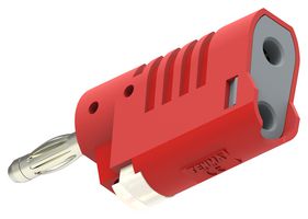 MULTICOMP PRO 76-1692 Banana Test Connector, Plug, Cable Mount, 36 A, 70 VDC, Nickel Plated Contacts, Red