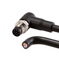 SAME SKY CDM817-08A-01MRA-1M-67 Sensor Cable, A Coded, 90° M8 Plug, Free End, 8 Positions, 1 m, 3.3 ft, CDM817 Series