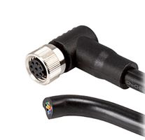 SAME SKY CDM818-08A-01FRA-3M-67 Sensor Cable, A Coded, 90° M8 Receptacle, Free End, 8 Positions, 3 m, 9.8 ft, CDM818 Series