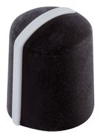 SAME SKY SPK-004A Knob, D Shaft, 6.08 mm, Plastic, Smooth with Top and Side Indicator Line, 11.8 mm