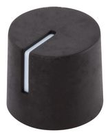 SAME SKY SPK-012A Knob, D Shaft, 6 mm, Plastic, Smooth with Top and Side Indicator Line, 10 mm, SPK-012A Series