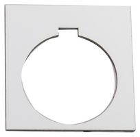 SCHNEIDER ELECTRIC 9001KN200WP Legend Plate, Harmony 9001K/9001SK Series 1.18" Control & Signal Units, 1.75" x 1.75", White/Black