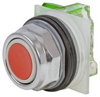 SCHNEIDER ELECTRIC 9001KR1RH5 Industrial Pushbutton Switch, Harmony 9001K Series, 30 mm, SPST-NO, Momentary, Round, Red