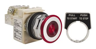 SCHNEIDER ELECTRIC 9001KR9P35R Switch Actuator, Schneider Harmony 9001K Series 30mm Pushbutton Switches